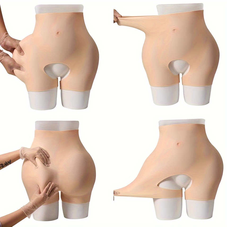 Nalgas de silicona para mujer, glúteos de silicona acolchados para glúteos,  caderas, braguitas mejoradoras de tamaño falso (M, tono de piel)