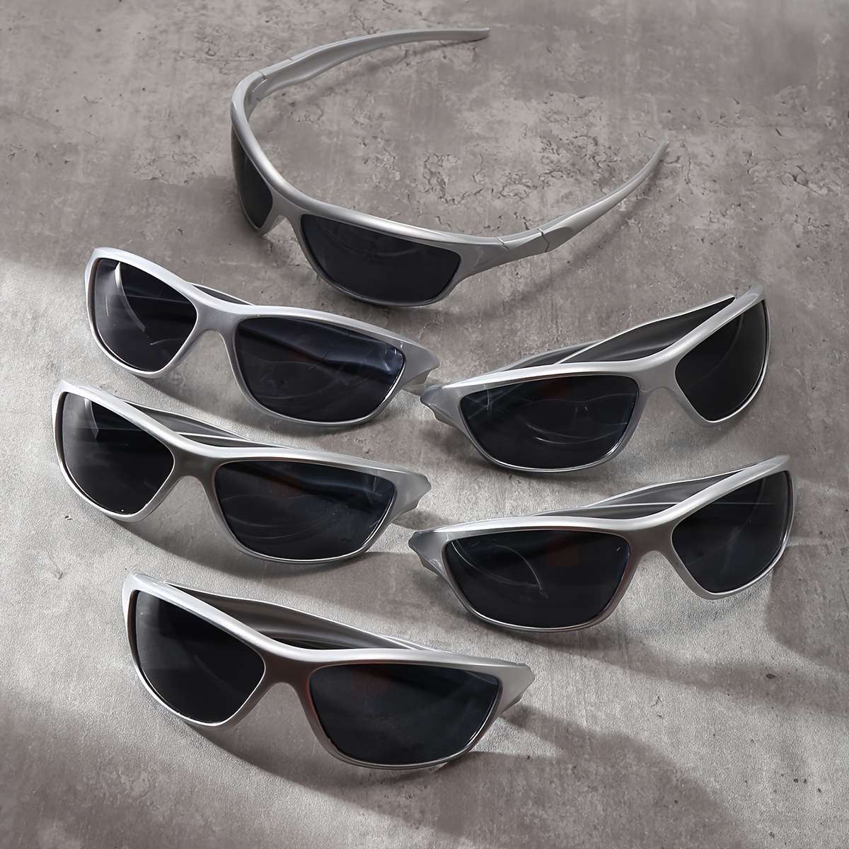 Y2k Wrap Around Sunglasses For Women Men Sports Mirrored - Temu
