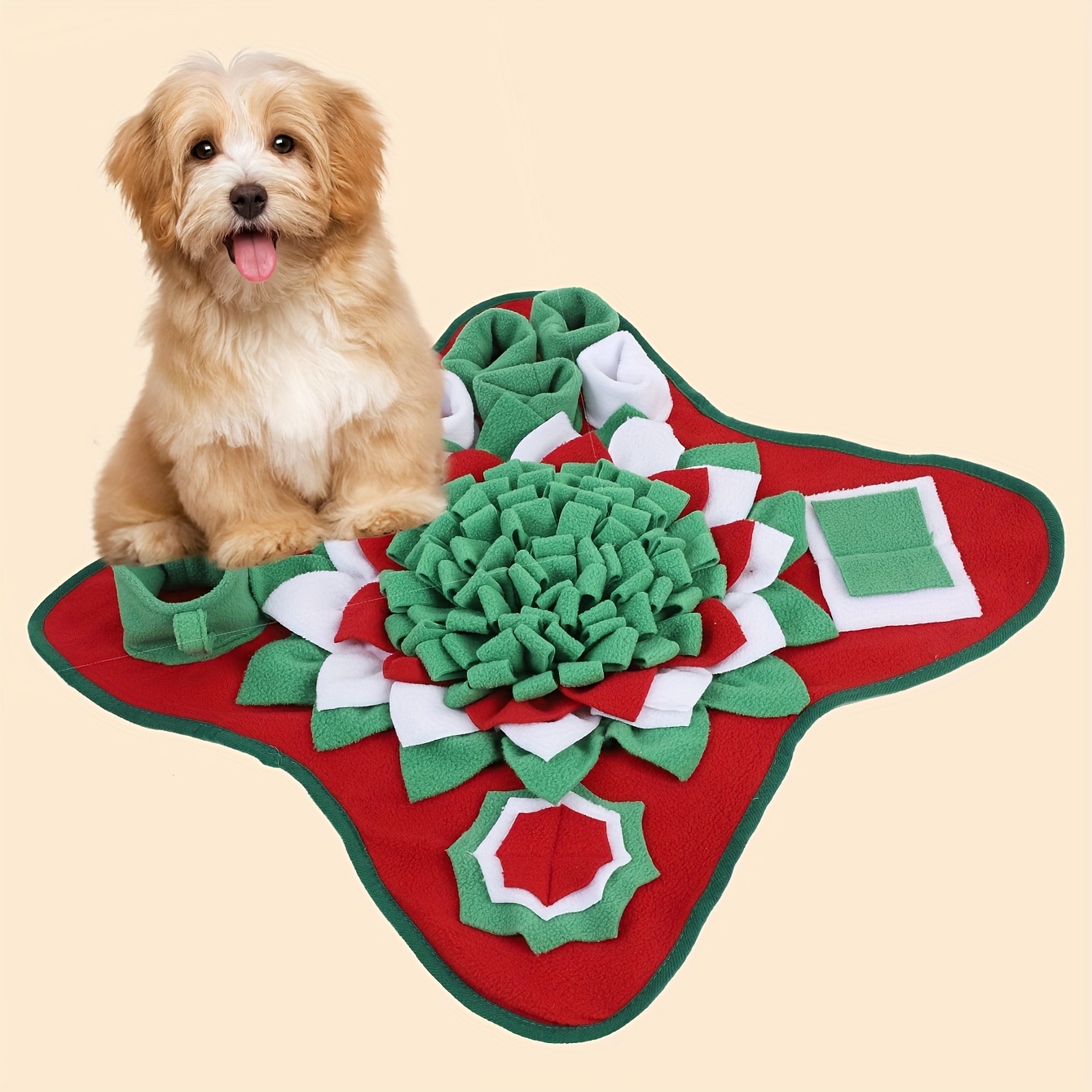 Dog Snuffle Mat Christmas Design Pet Slow Feeding Pad Pet Sniffing