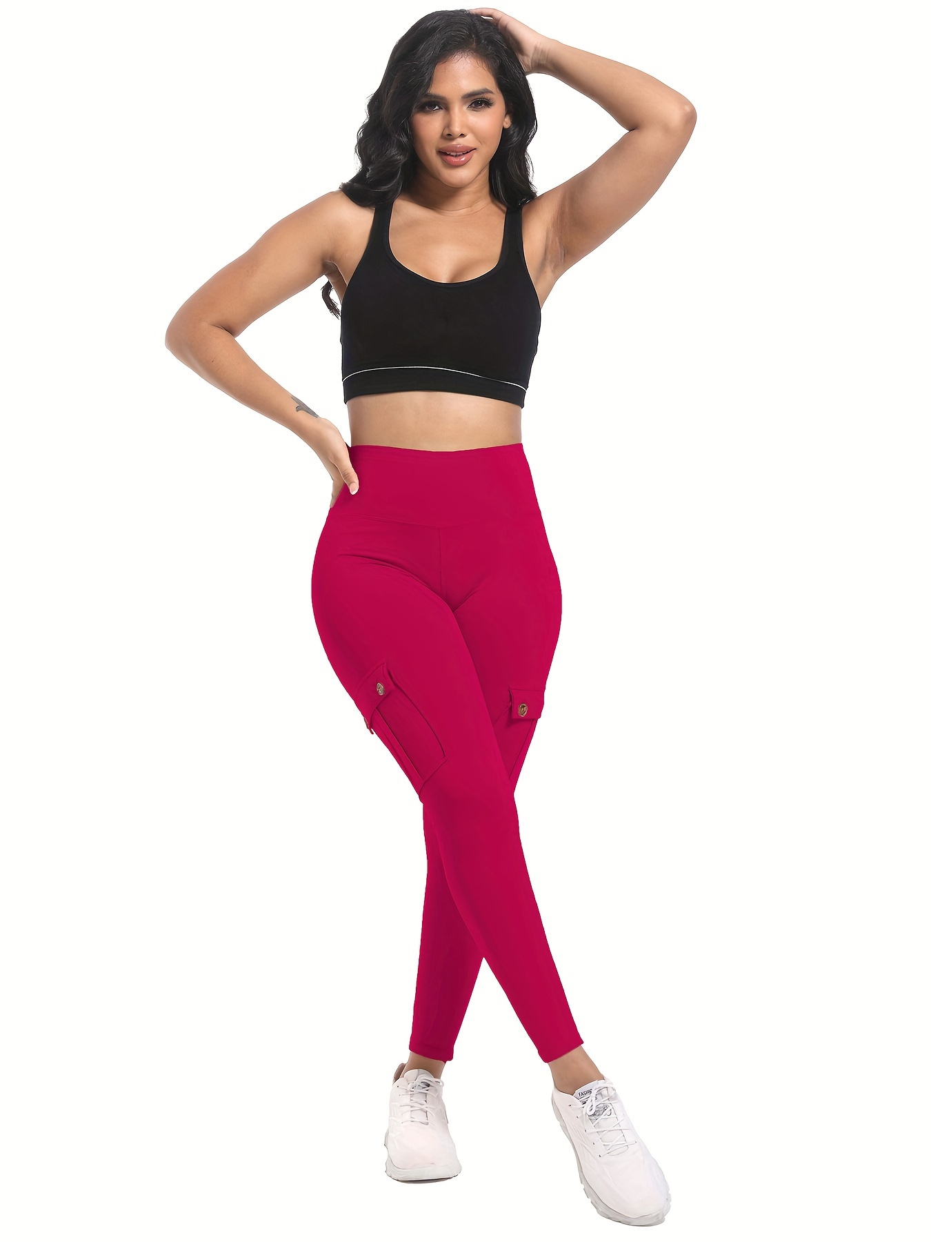 NCLAGEN Yoga Pants Pocket Tight Waist Lift Hip Fitness High Waist