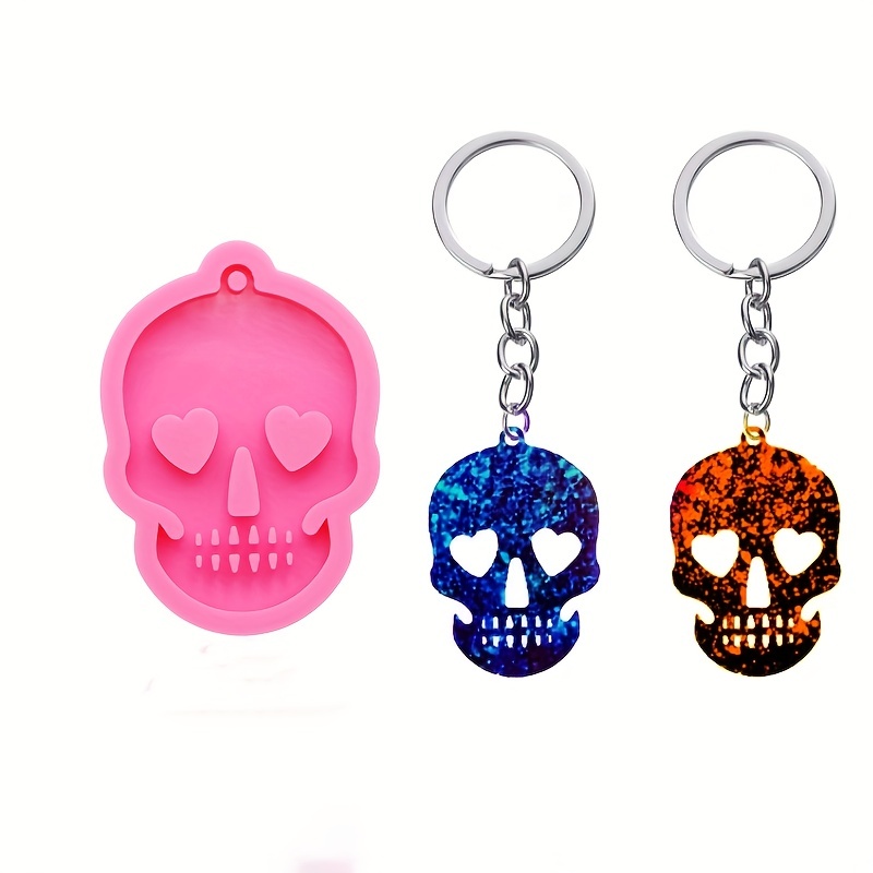 Resin Molds Silicone Keychain, 4 Pcs Round Epoxy Casting Mold for RFID Key  Fob/Tracker with 10 Pieces Key Rings