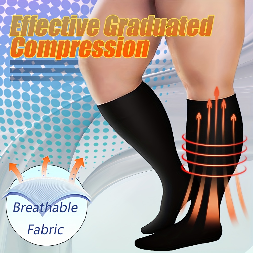 1Pair Sport Zipper Compression Socks Zip Shape Leg Support Knee Stockings  Sox Open Toe Comfortable