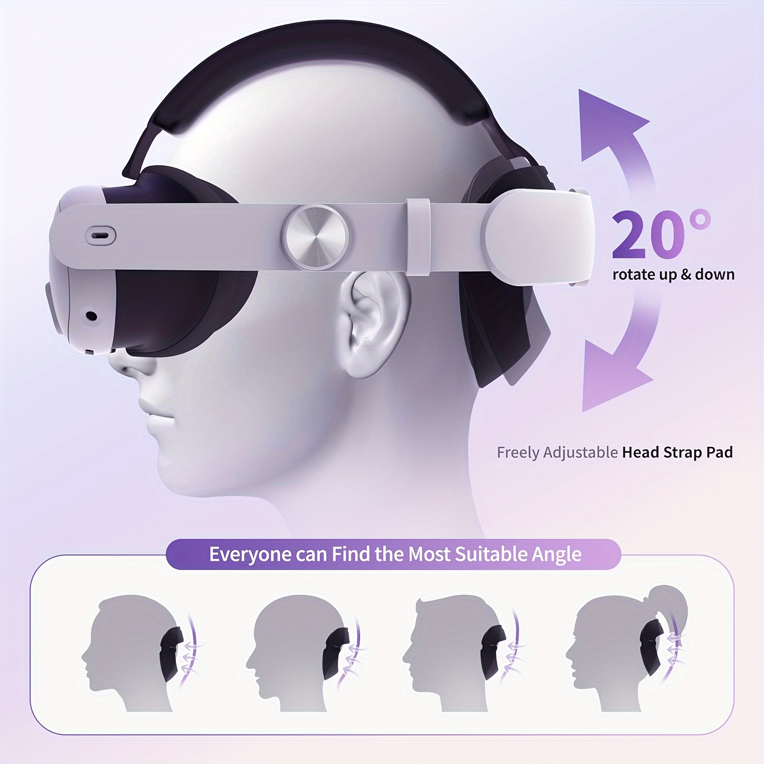 ملحقات حزام الرأس ل Oculus Quest 3 استبدال سماعة رأس حزام النخبة المريحة القابلة للتعديل لعام 2023 التفاصيل الصادرة 6