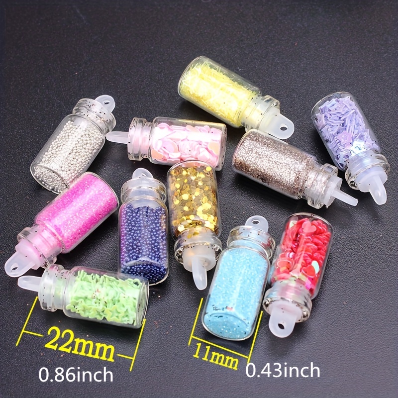 DIY Nail Art Charms Kit with Rhinestones, Sequins, and Glitter Powder