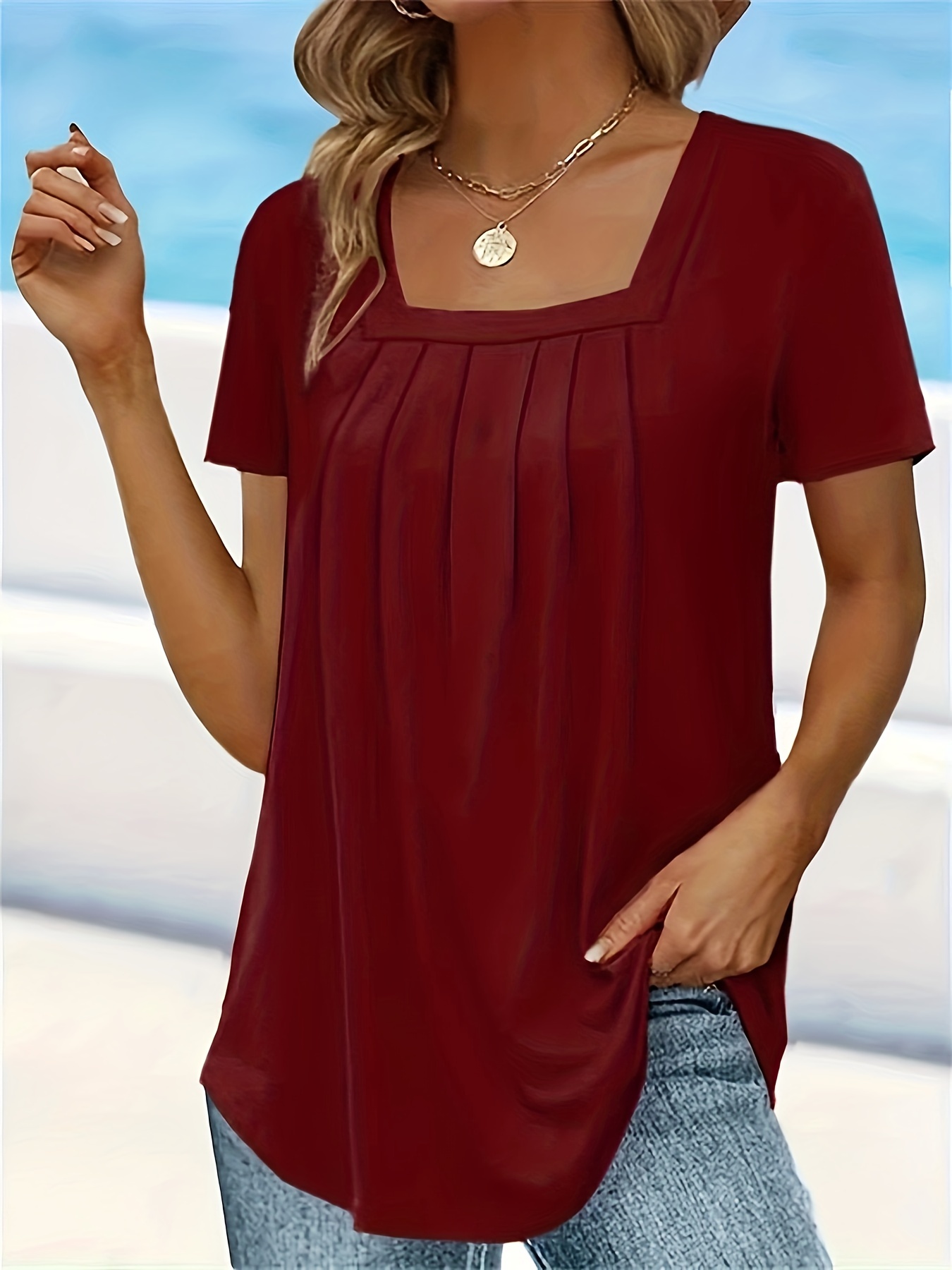 Aueoeo Womens Summer Tops 2023 Plus Size, Womens Summer Tops