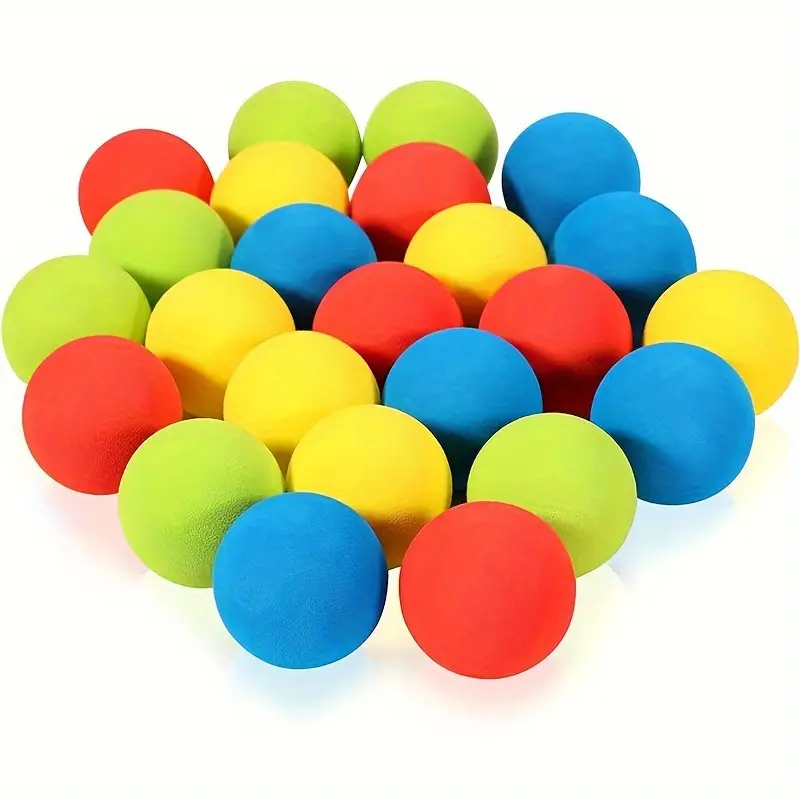 Soft Foam Balls Lightweight Play Ball Assorted Colors Sponge - Temu