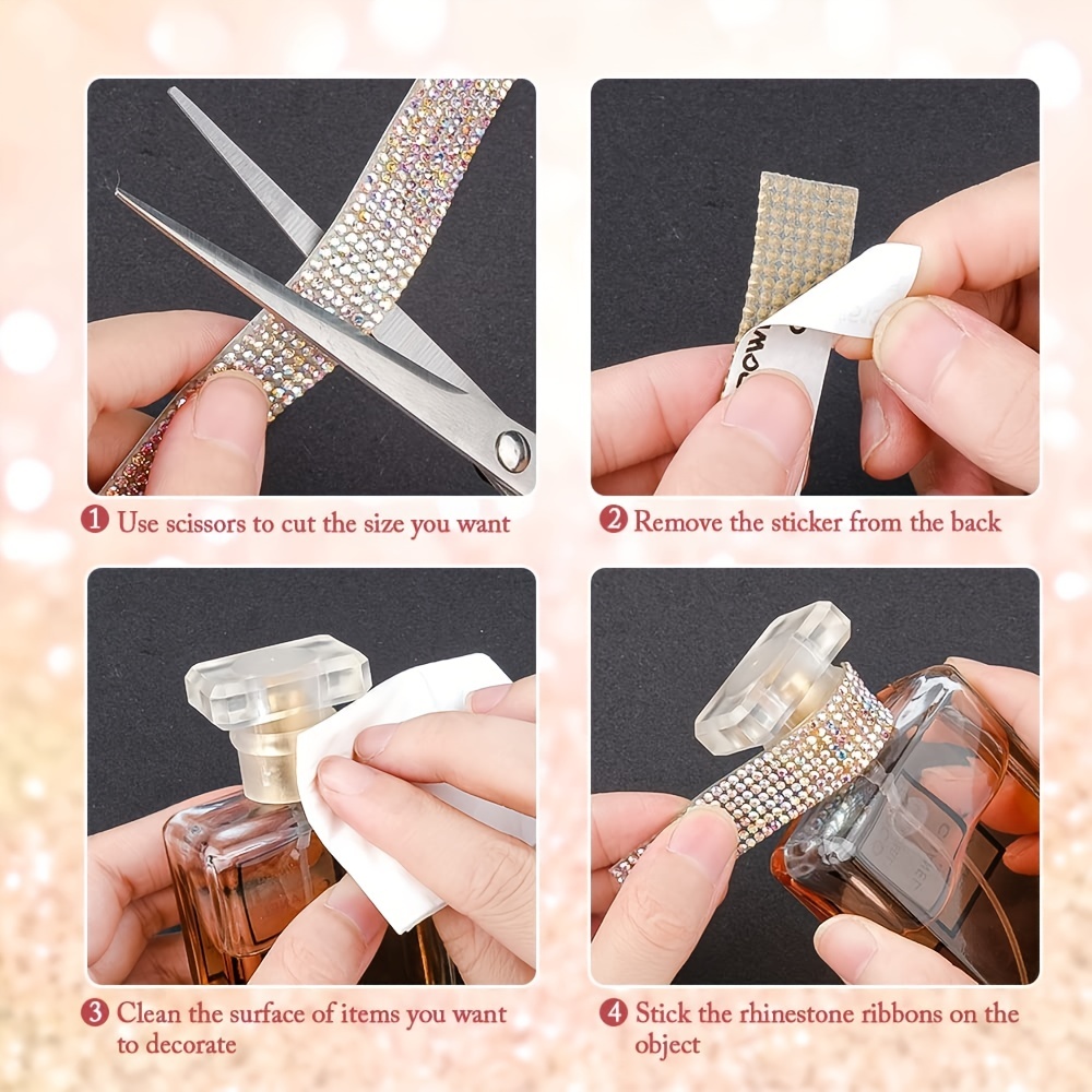 Self-Adhesive Rhinestone Strip Crystal Diamond Sticker Decorative  Rhinestones Tape for DIY - China Rhinestone and Clothing Accessories price