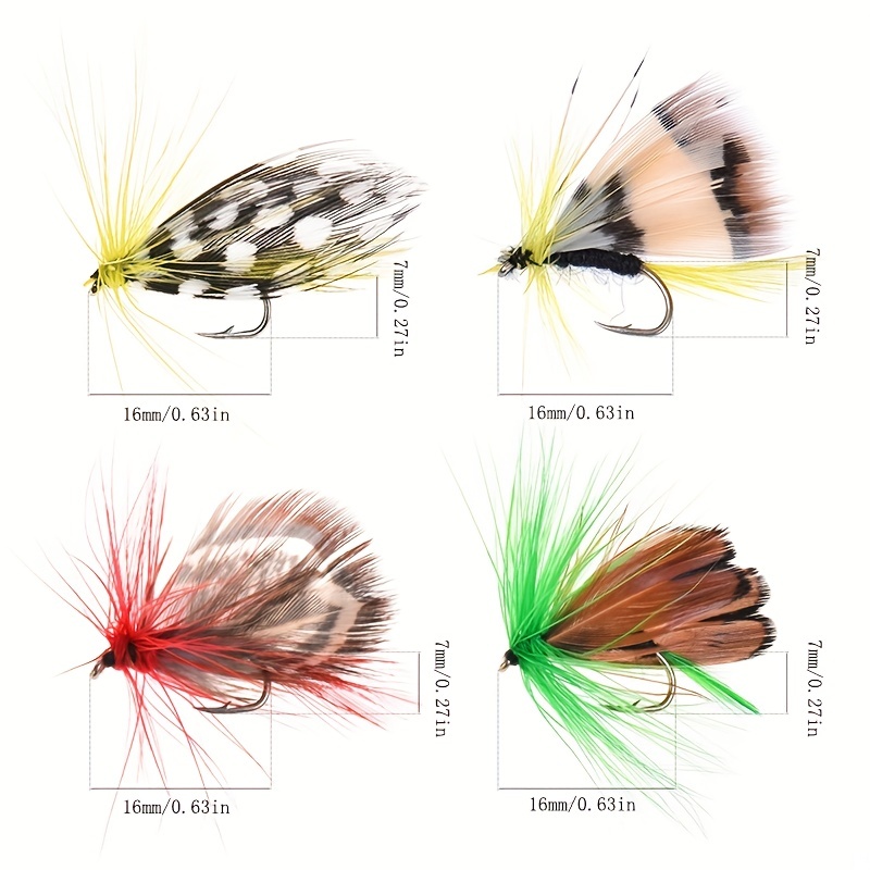 Fly Fishing Flies Combination Set Dry Wet Floating Fleece - Temu