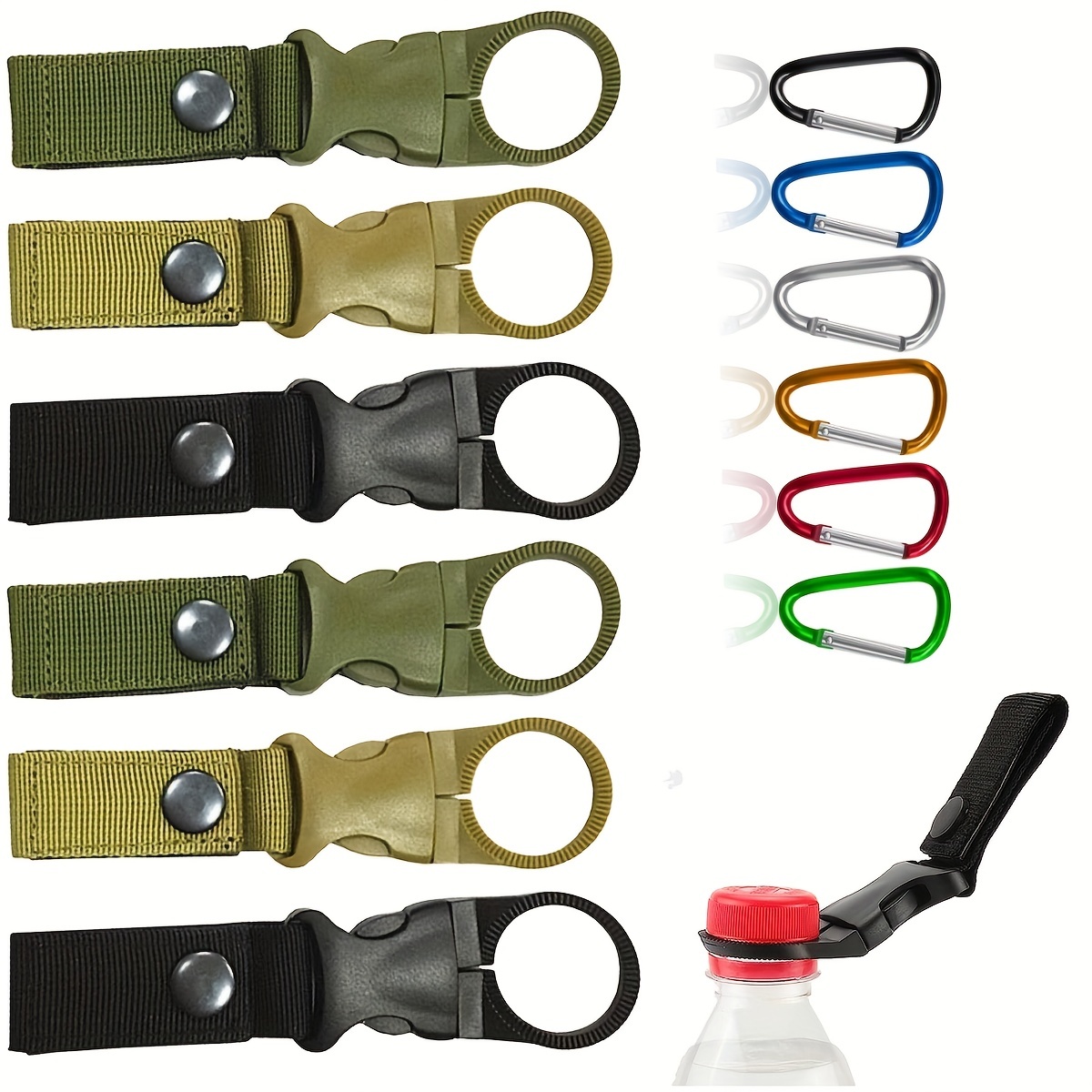 6Pcs Bottle Hanging Buckle Clip Outdoor Portable Water Bottle Ring