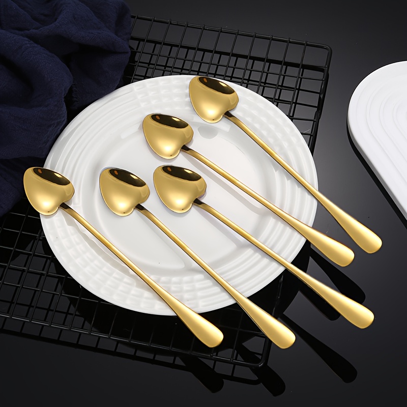 Bar Spoon With Fork Gold Set of 2