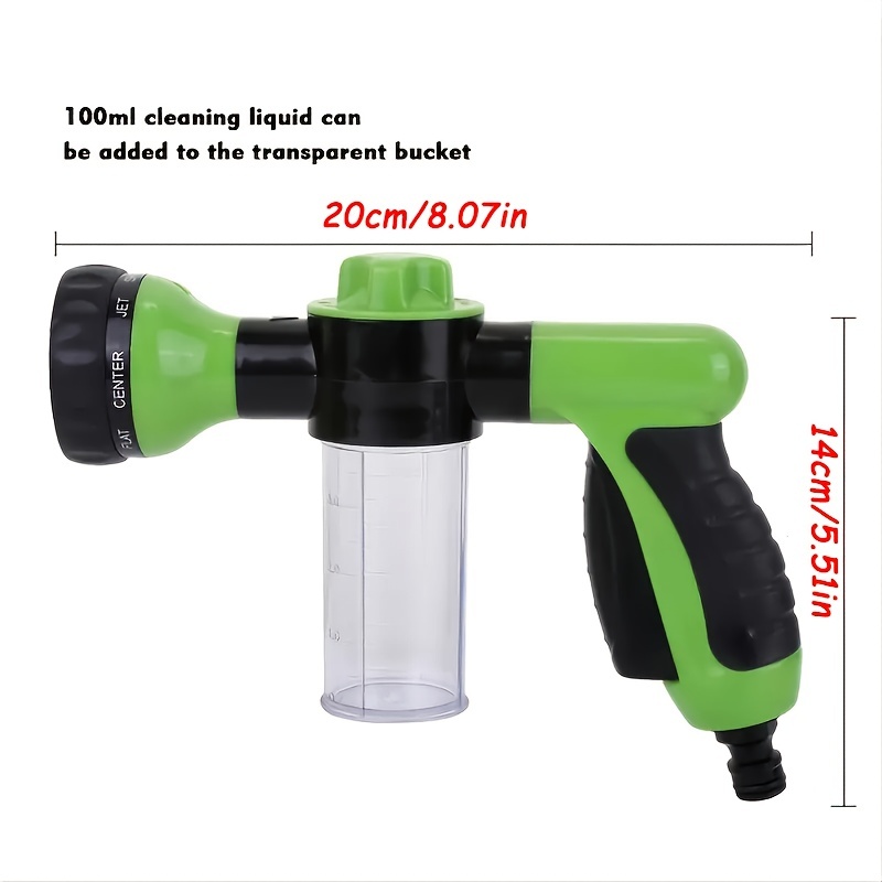 Water Gun Foam Bottle Garden Hose Car Washing Foamer Pot Tank Household  Wash Accessories Hose Sprayer Attachment Car Wash Hose Sprayer 100ML