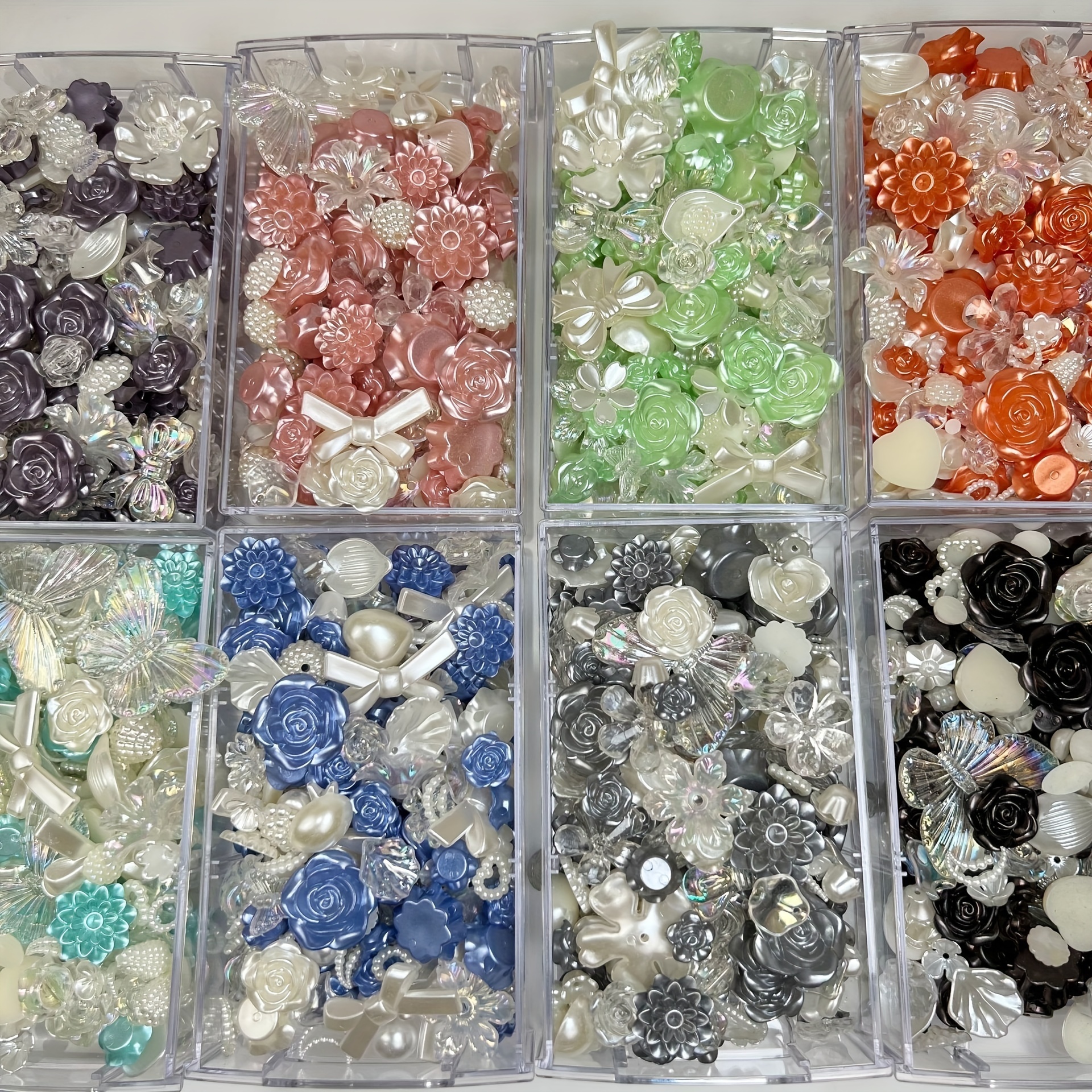 500pcs Rose & White Acrylic Letter Beads, For Jewelry Bracelets