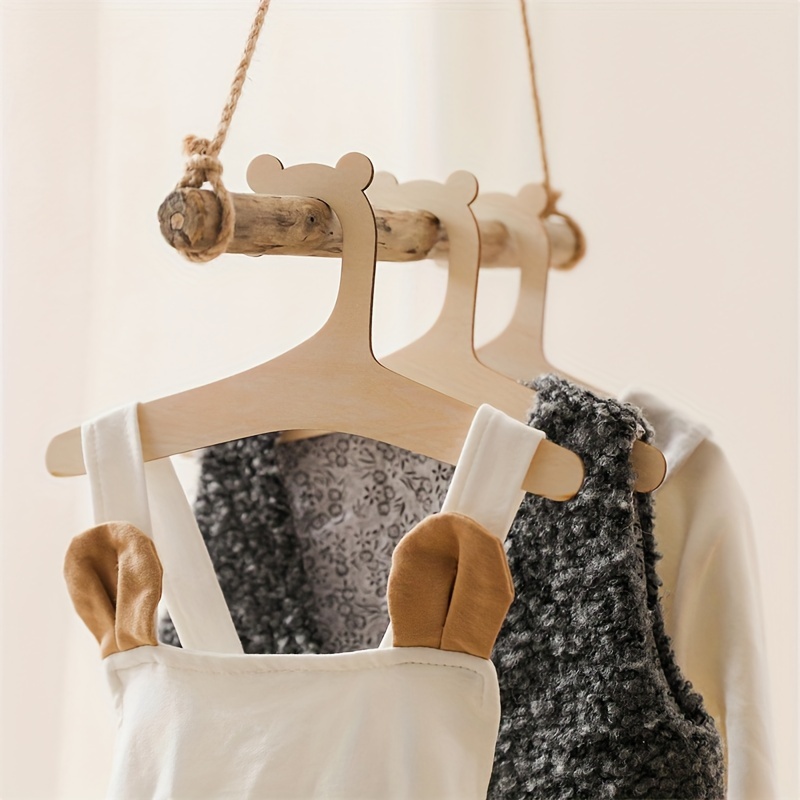 10pcs Plastic Clothes Hanger, Minimalist Bow Decor Kids Clothes