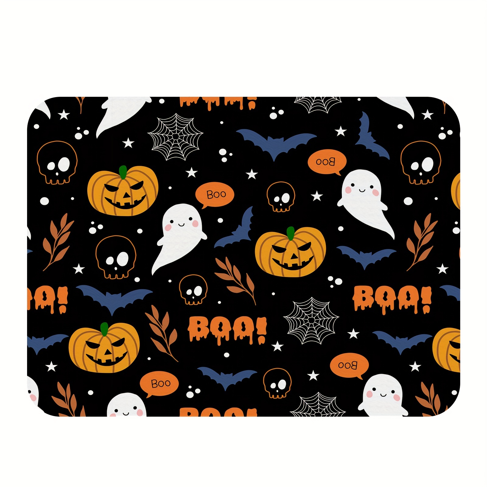 Polyester Drain Mat Happy Halloween Dish Drying Mat - Temu