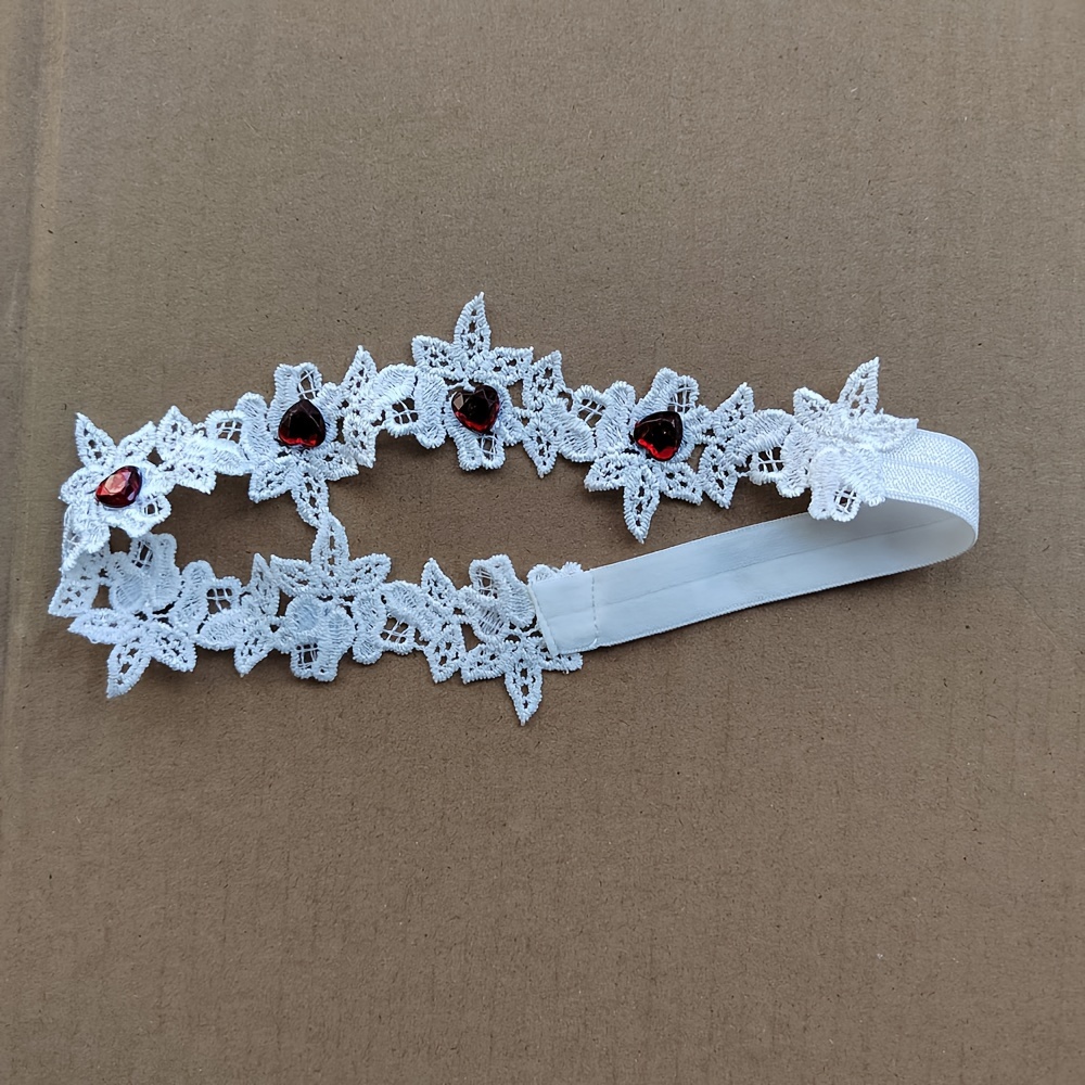 набор свадебных подвязок кружевных свадебных подвязок эластичных с цветочным узором для невесты черные и белые детали 5