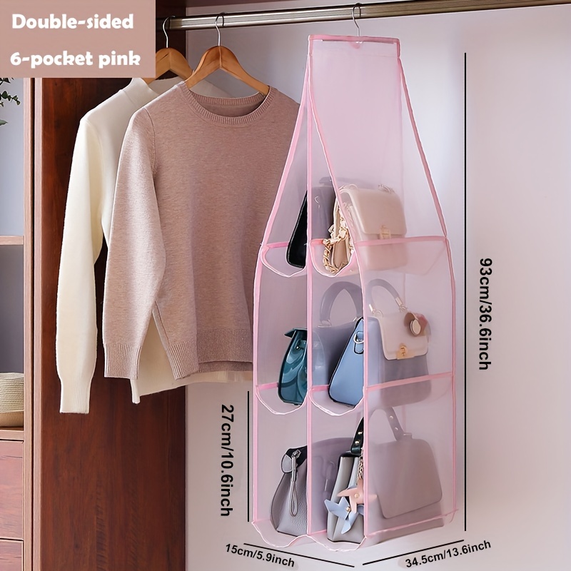 Clear Hanging Shelf Bag Hanging Handbag Organizer Collection Storage Holder  Purse Bag Wardrobe Closet Space Saving Organizers - AliExpress