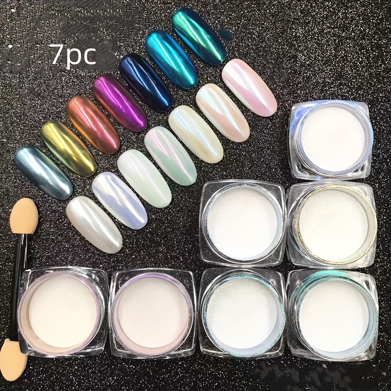 Chrome Nail Powder Holographic Aurora Iridescent Pearlescent