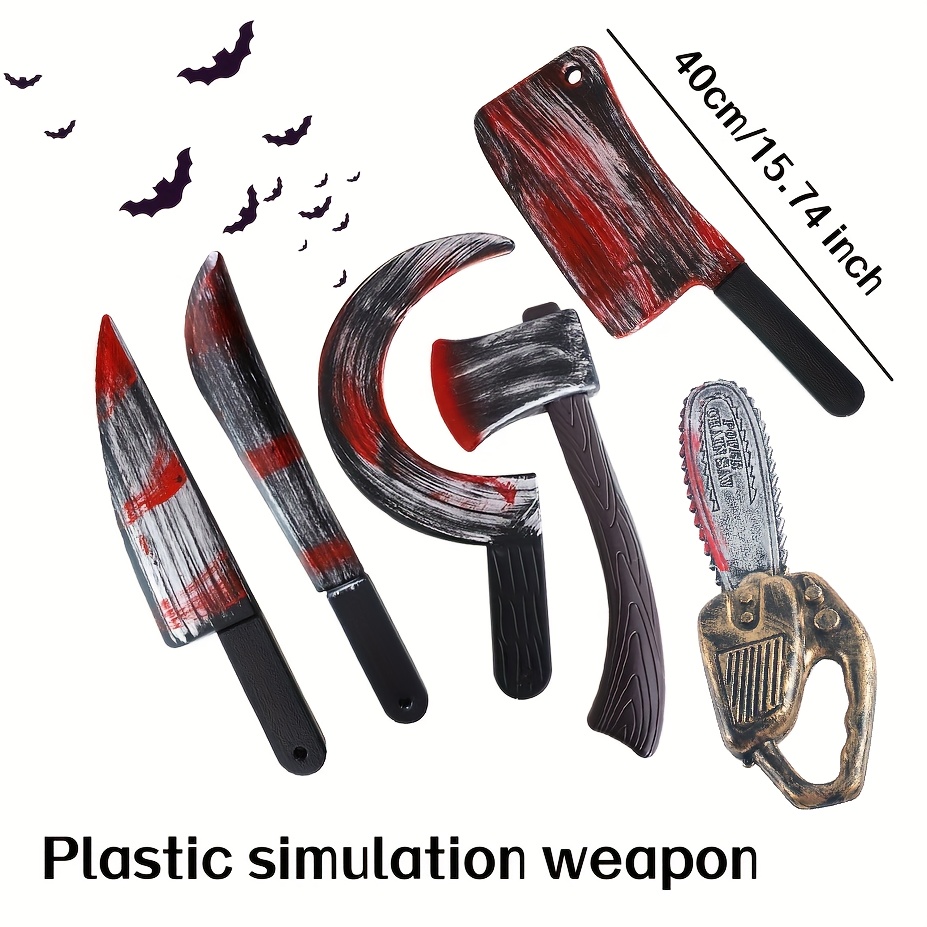Halloween Ghost Festival Plastic Toy Knife Weapon Equipment - Temu
