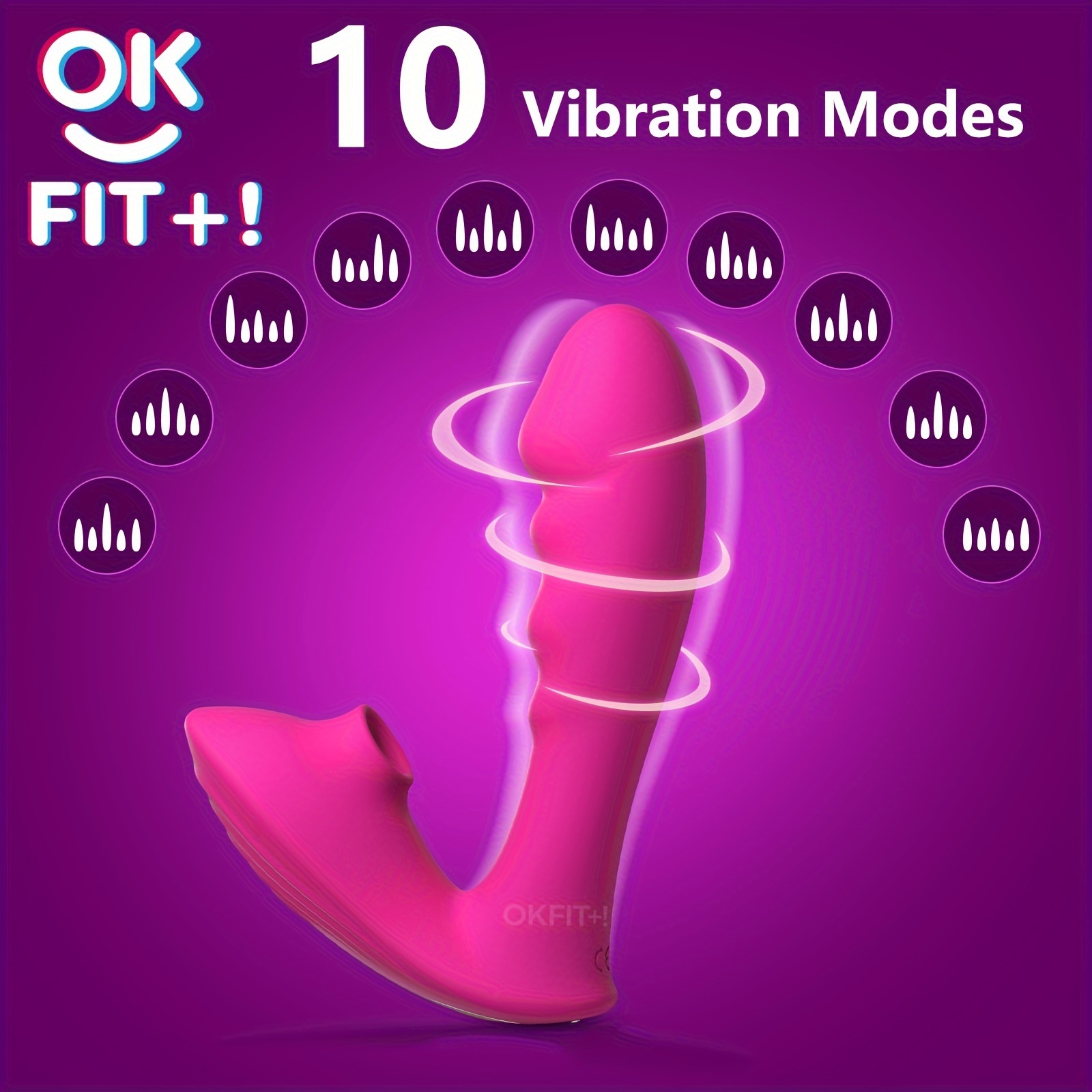 Wearable G Spot Vibrator, Lifelike Sucking Vibrator, Clitoral Anal Nipple Stimulator, Clit Tongue Licking Toy For Women, Adult Sex Toys For Pleasure, Dildo Vibrating Sex Toys For Women And Couples picture image