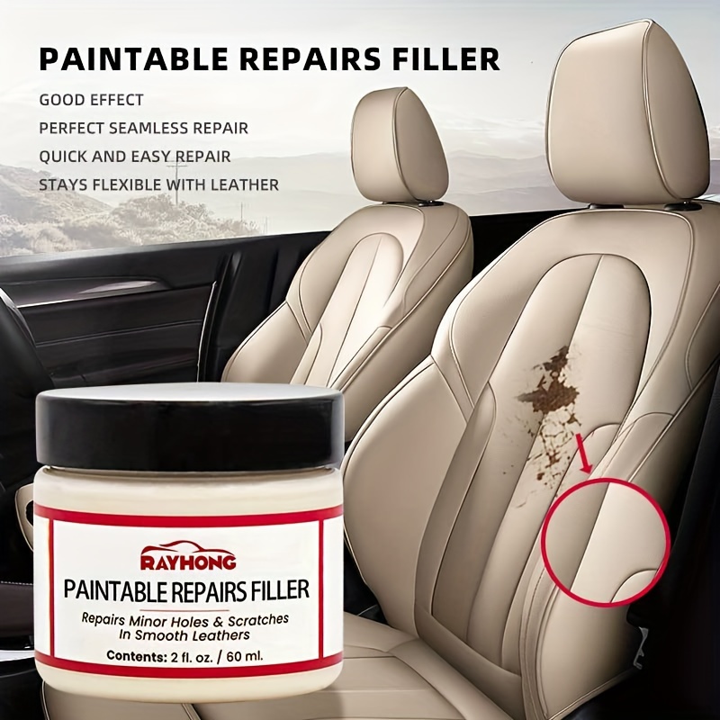 1pc PU Leather Filling Paste, Car Seat Scratch Repair Sofa PU Leather  Repair Cream