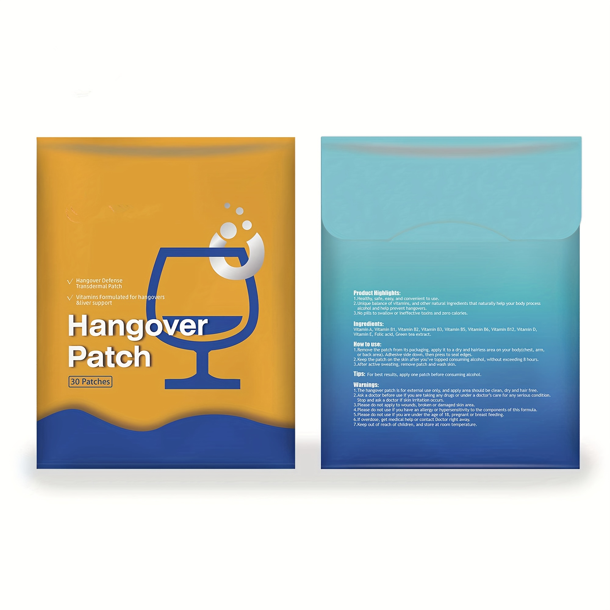 Party Patch Transdermal Vitamin Hangover Defense Patch