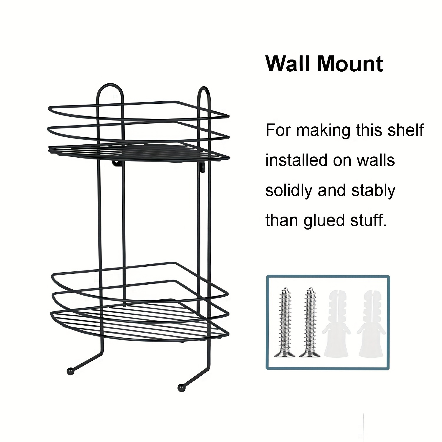 Triangle Wall Mounted Shower Caddy Rack Bathroom Kitchen - Temu Kuwait