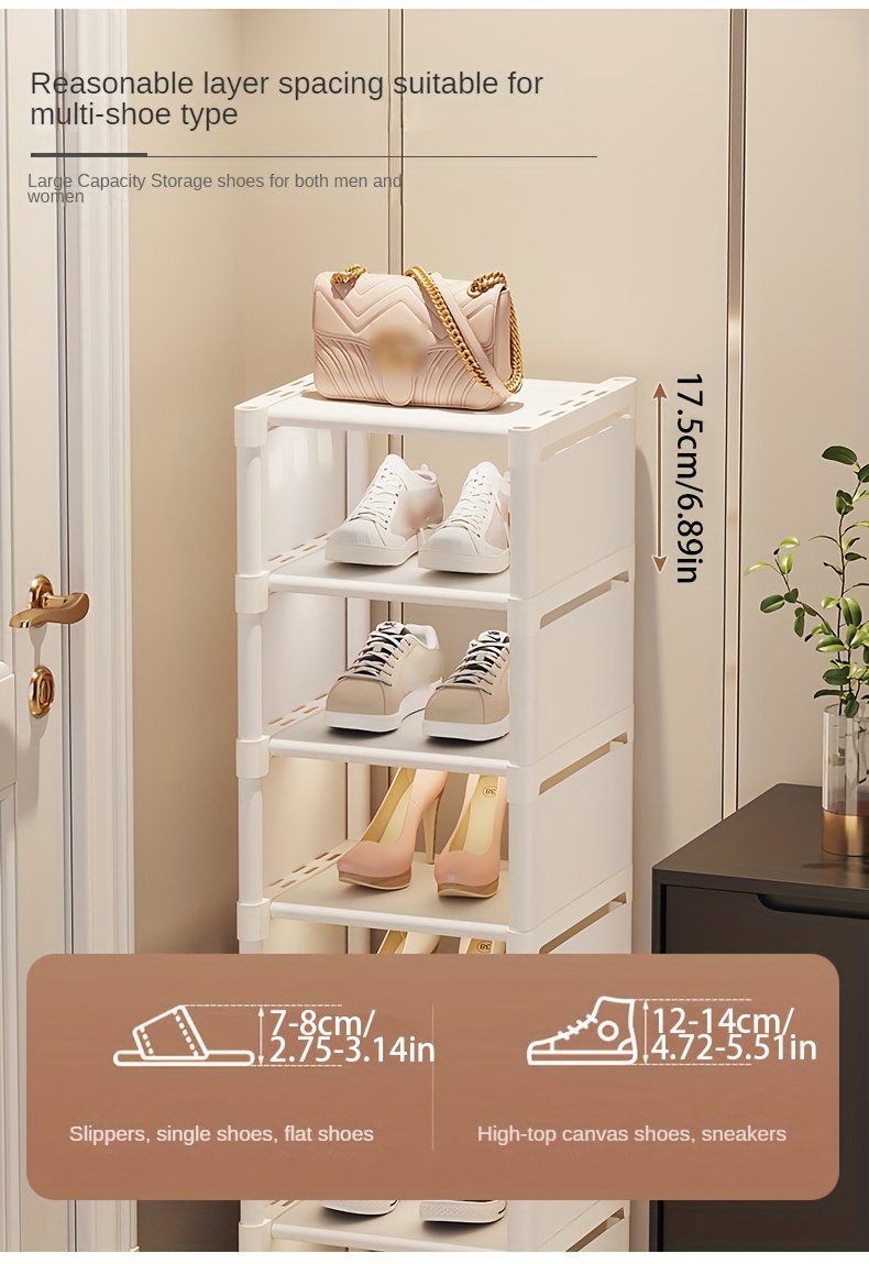 7/8-layer Plastic Shoes Rack, Stable Shoe Storage Shelf, Household