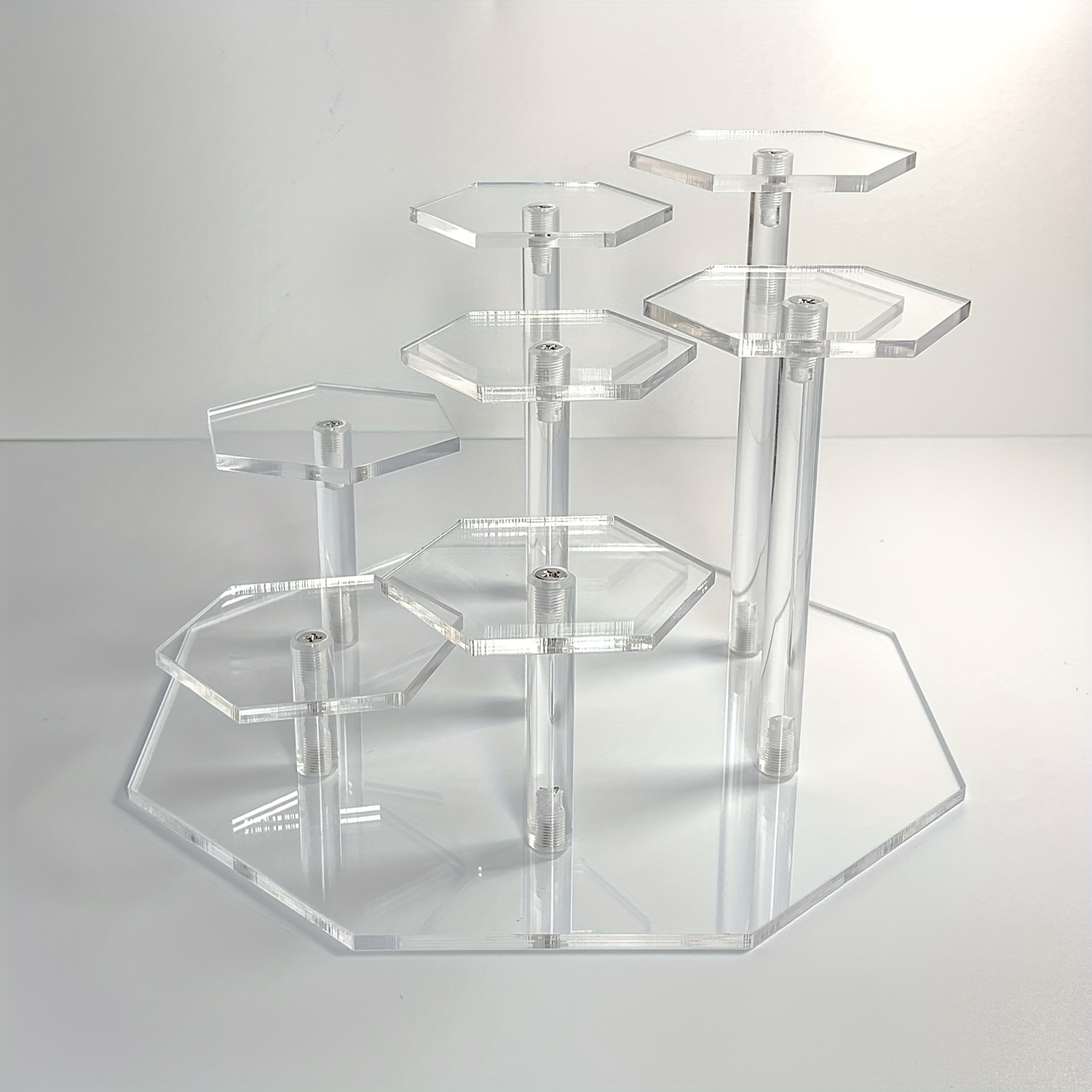 Acrylic Display Stand 7 layer Clear Acrylic Display Riser - Temu