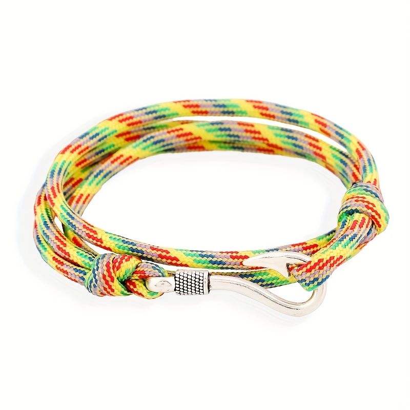 Navy Style Fishhook Bracelet Multicolor Hand Rope Accessory