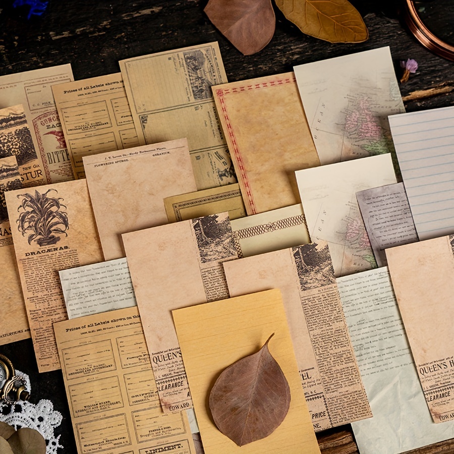 50 Sheets Leather Journal Scrapbook Retro Notebook