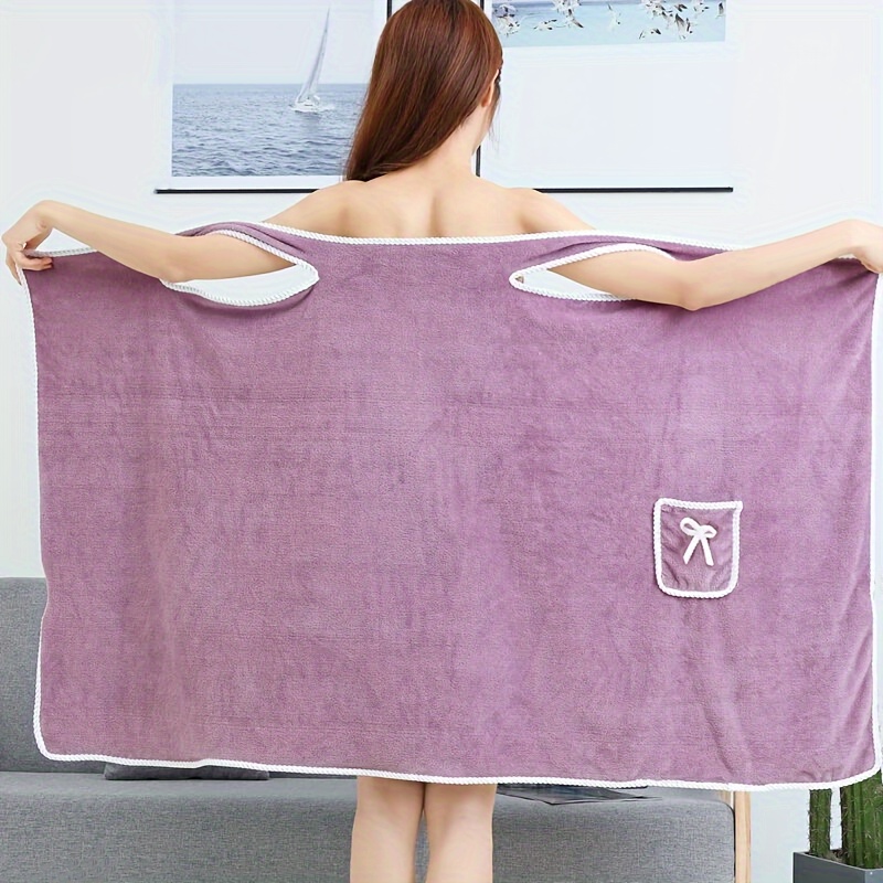 Women Wearable SPA Shower Dress Microfiber Quick Drying Bath Towel