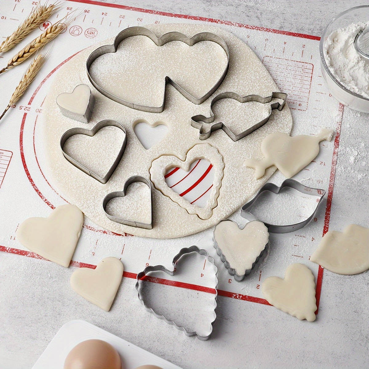 Cookie Cutters Valentines Day 10pcs Conversation Hearts 3D Cookie