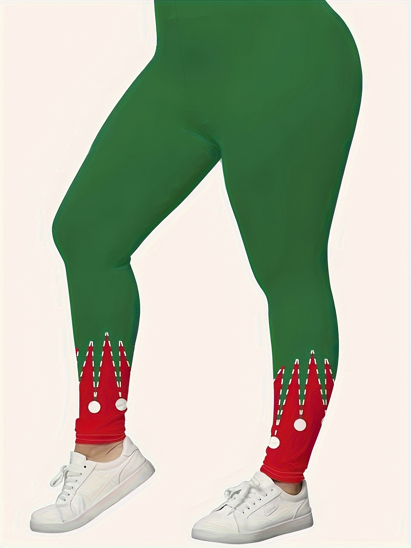Plus Size Christmas Plaid Tinkle Bell Long Sleeve Tee And Leggings Outfits  [67% OFF]