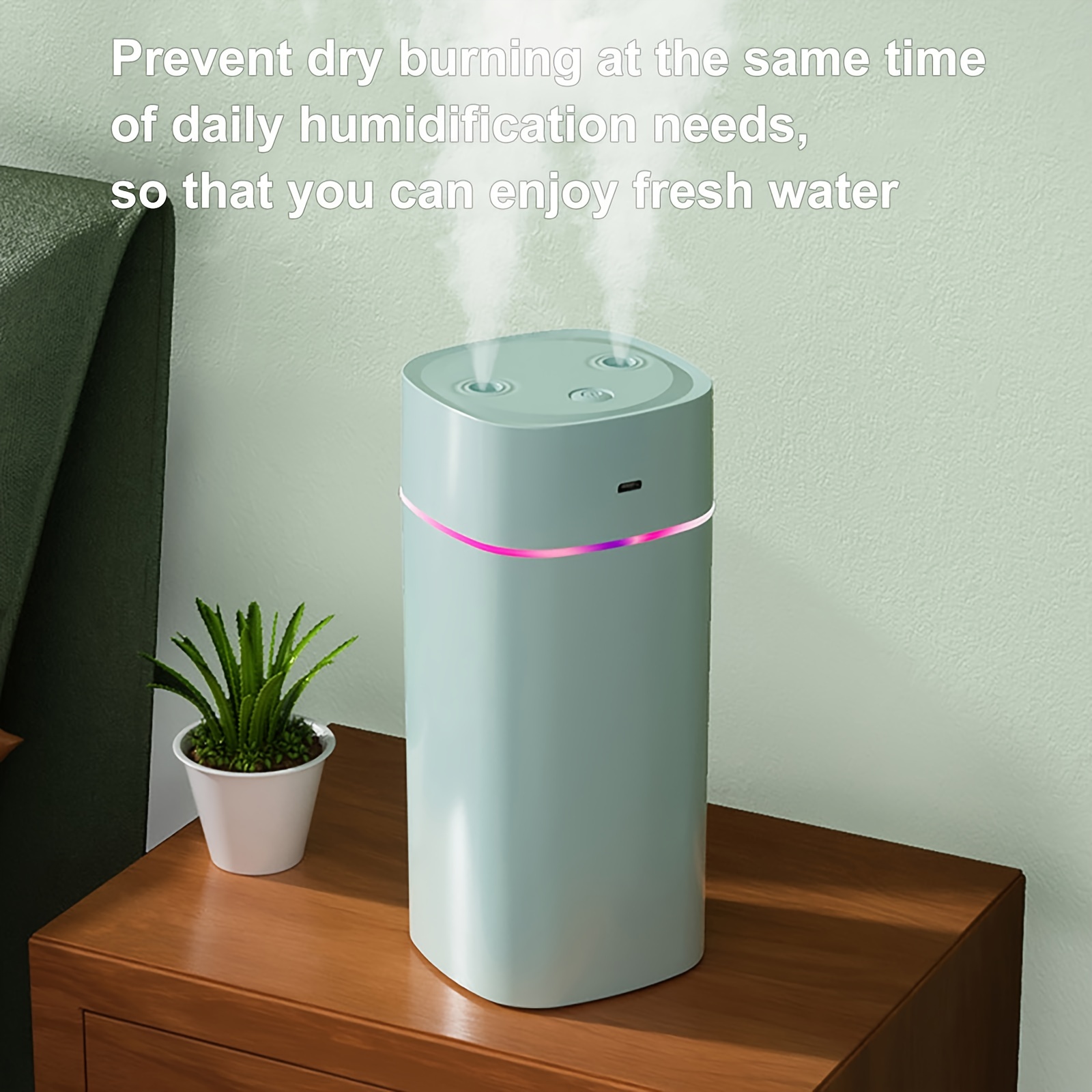 SHENGXINY Kitchen & Dining Home Appliances Clearance Usb Humidifier With  Colorful Lights ,Quiet Cool Mist Humidifier For Bedroom And Office ,Plants
