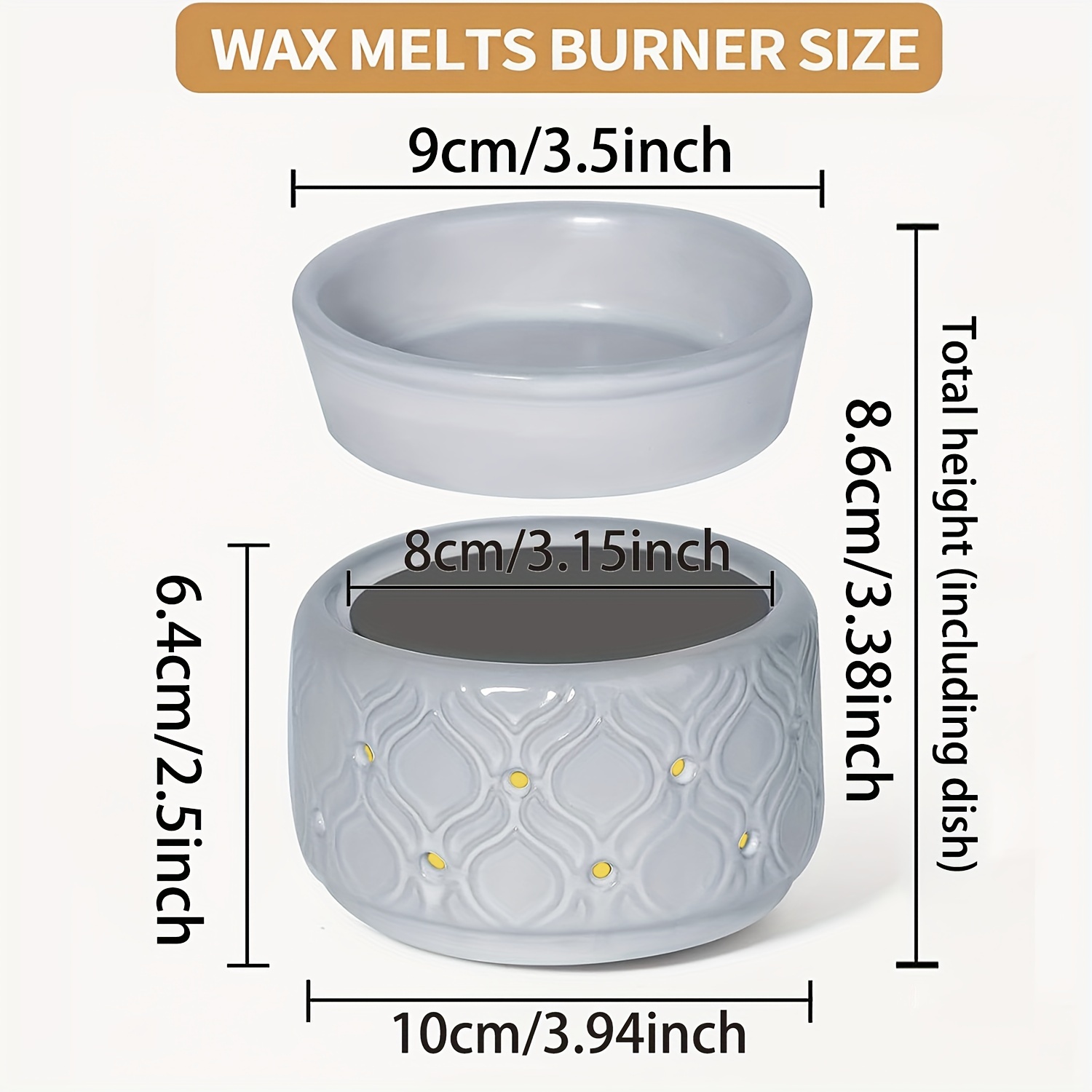 Wax Melt Warmer, Candle Wax Warrmer for Scented Wax Burner, Ceramic Wax  Melter Warmer Electric Wax Melts Wax Cubes for Home Office Decor 