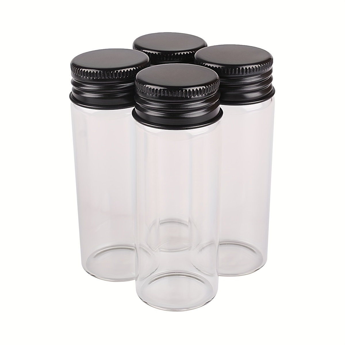 Botellas de vidrio con tapas de aluminio, Mini frascos de vidrio pequeños,  9 tamaños U, 5ml, 6ml, 7ml, 10ml, 14ml, 18ml, 20ml, 25ml, 30ml, 10