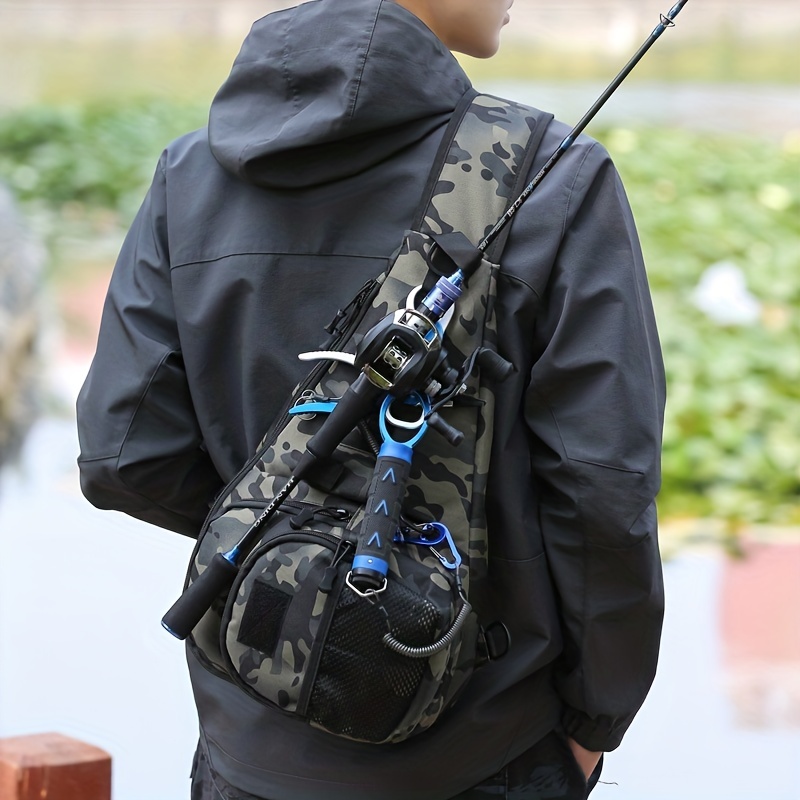 Multifunctional Fishing Tackle Bag, Water-Resistant Shoulder Bag Crossbody  Bag, Fishing Gear Storage Bag For Outdoor Fishing Hiking Climbing (bag Only