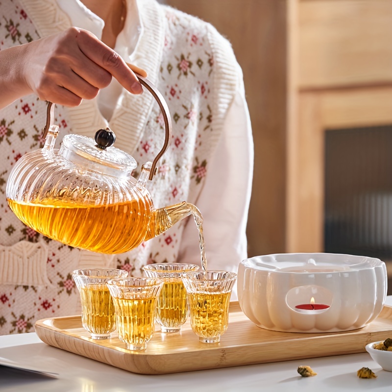 Glass Tea Infuser - Clear and Modern for All Type of Tea & Tea Flower 