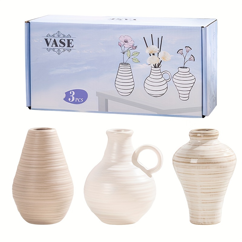 Image of Ceramic Small Vase, Living Room, Aromatherapy Bottle, American European Countertop, Dry Vase Decoration, Creative Retro Vase, Pen Holder
