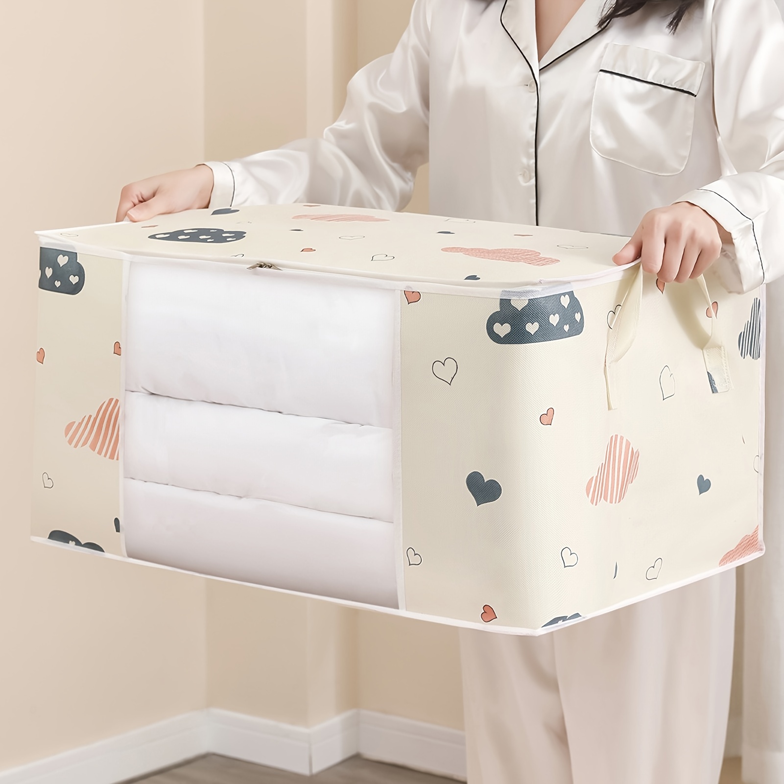 Clothes Storage Foldable Blanket Storage Bags Storage - Temu