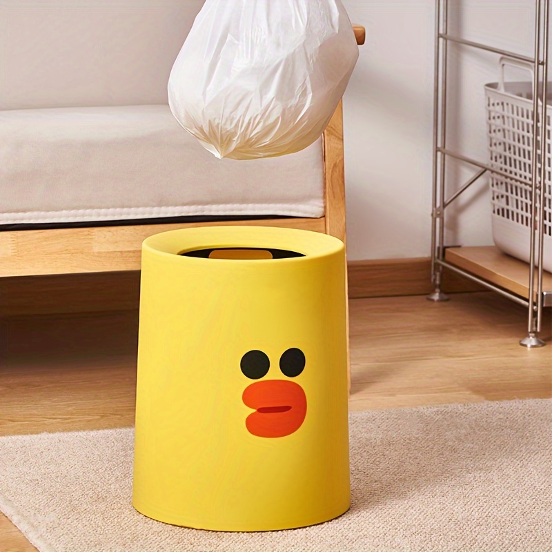  Happyyami Yellow Trash can Decorative Trash can Cleaning  Buckets for Household use Retro Trash can Square Trash can Basketball Trash  can Bedroom Trash can Plastic Decorate Portable Office : Patio, Lawn