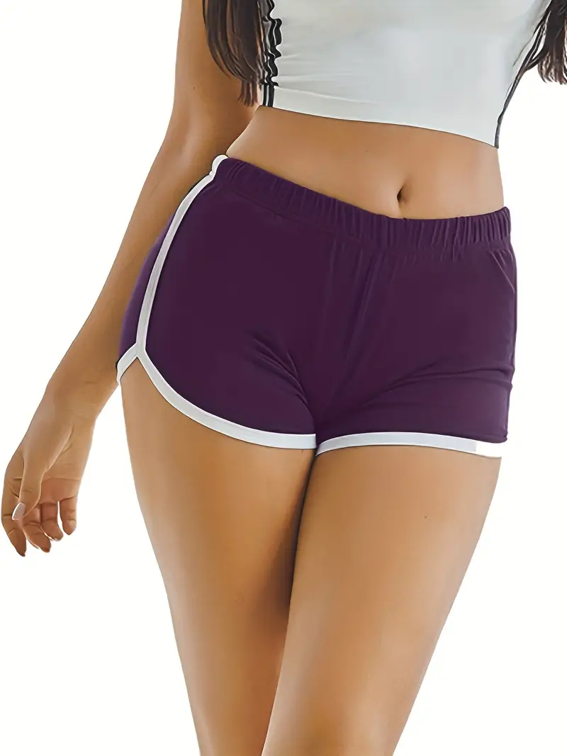 Elastic Waist Hotpants Workout Yoga Casual Shorts Spring - Temu