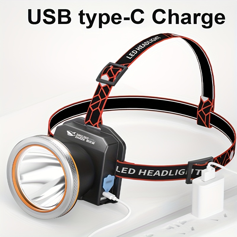 Phare Étanche Rechargeable USB, Phare à Capteur Ondulant COB + XPE 5 Modes  Super Brillante LED Headlight pour Vélo Camping, A683