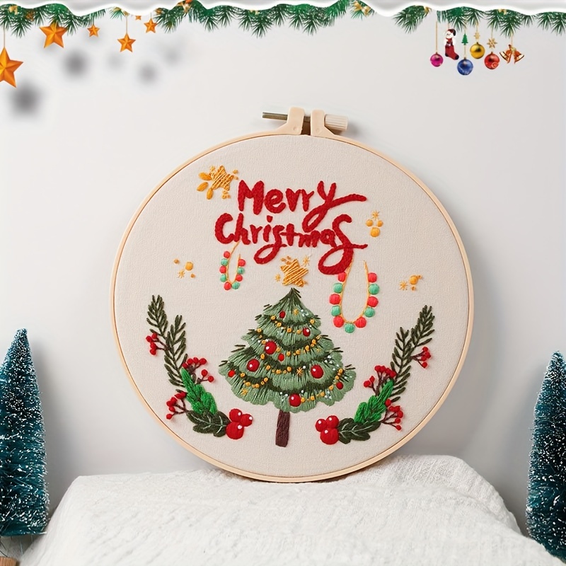 Cross Stitch Kits For Adults,Beginner Embroidery Kits Merry