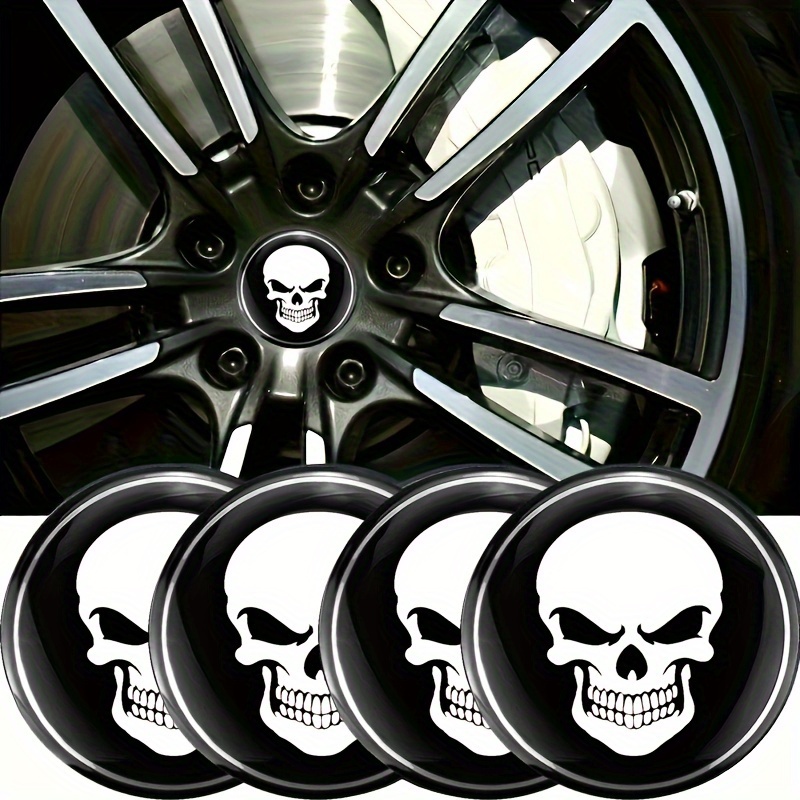 QC 4+1 PCS Black Wheel Hub Stickers M Performance Emblem for BMW Decorative  Decal Car Exterior Logo Badge Aluminum Alloy Accessories (Black)
