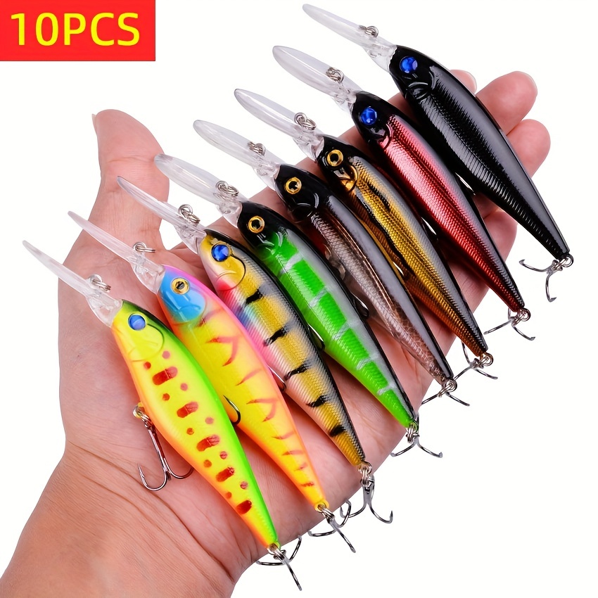 Conjunto Señuelos Pesca Minnow 8 Piezas Wobbler Crankbait - Temu