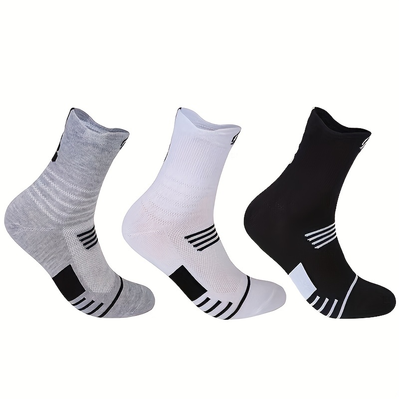 Basketball Socks Men's Thickened Towel Bottom Terry Socks - Temu