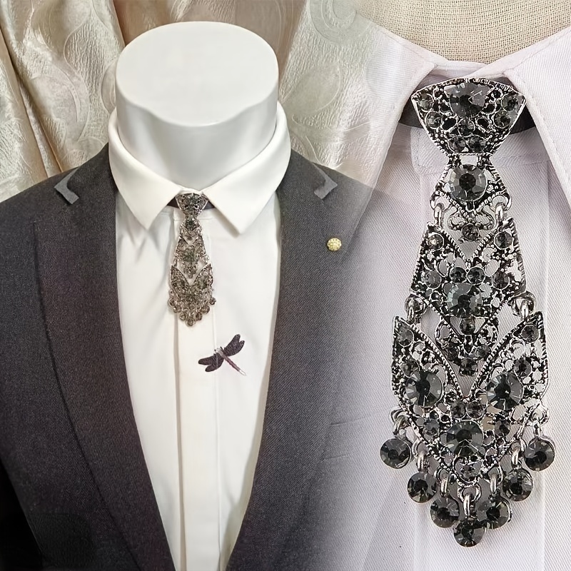 Strass Cravate Décoration Cravate À Paillettes À La Mode Pour