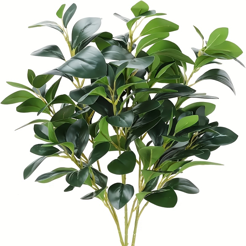 TEMU 2 piezas de plantas artificiales de hojas de táctiles, semejantes a reales, decoración verde de calidad para el hogar. Adecuado para la