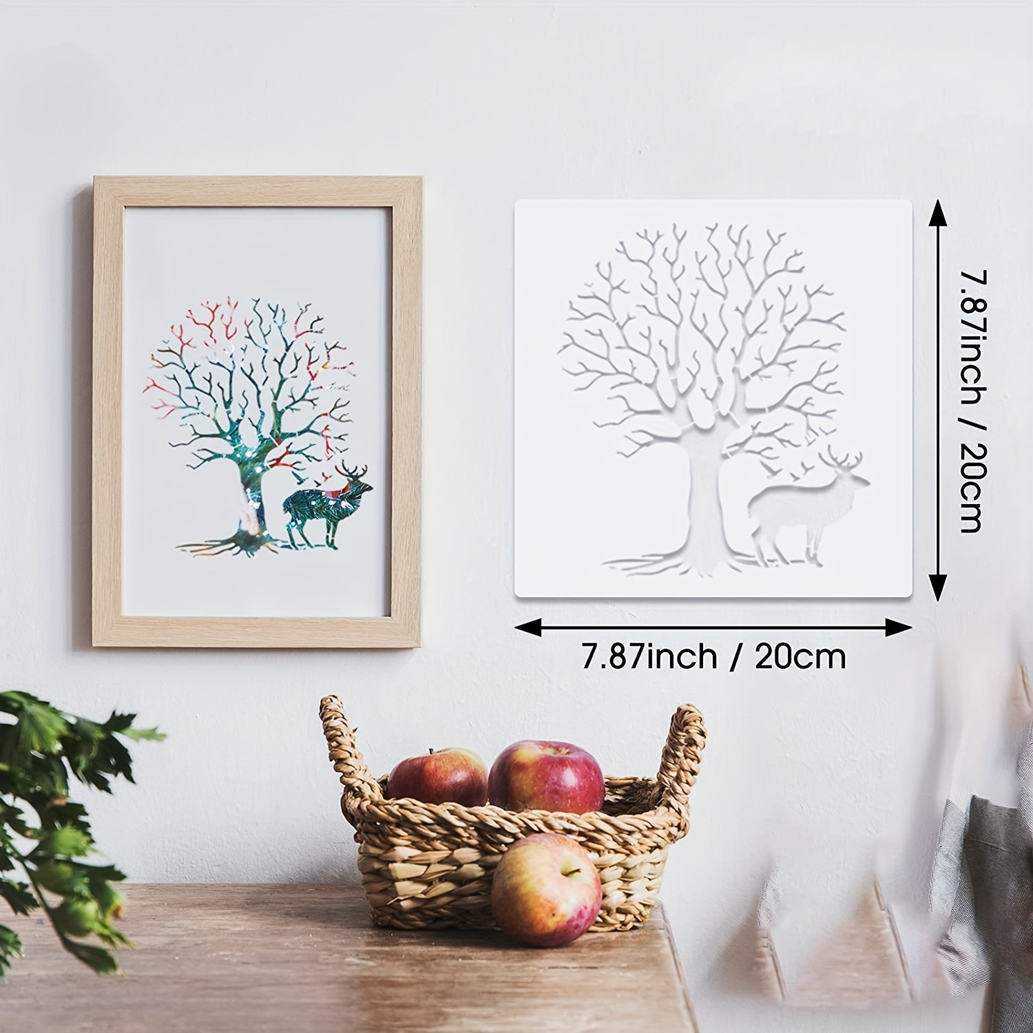 11 Pcs Deer Stencils Forest Mountain Tree Deer Head Stencils for Wood  Burning